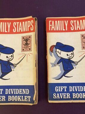 2 Vintage Family Stamps Saver Trading Stamps Books